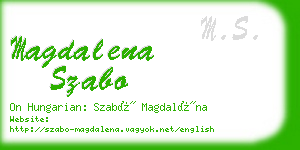 magdalena szabo business card